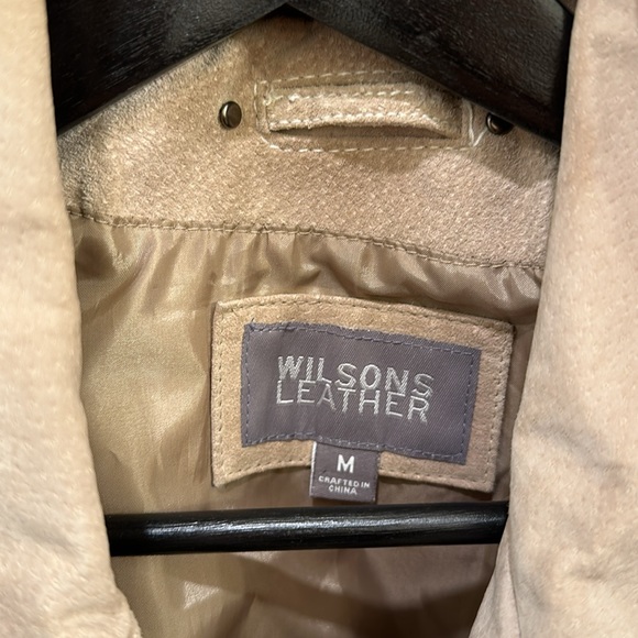 Wilsons Leather Tan Zip Jacket Size M - Picture 6 of 10